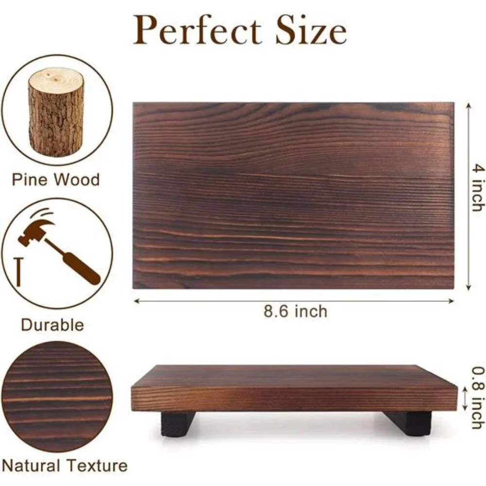 Wood Bathroom Counter Organizer Tray Farmhouse Soap Dispenser Holder Kitchen
